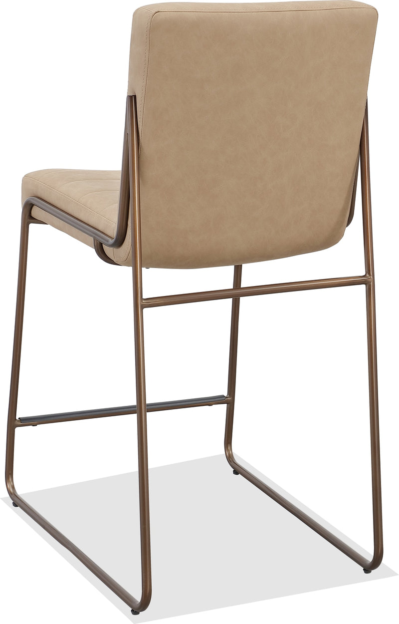 Madison Metal Frame Counter Stool in Honey Synthetic Leather