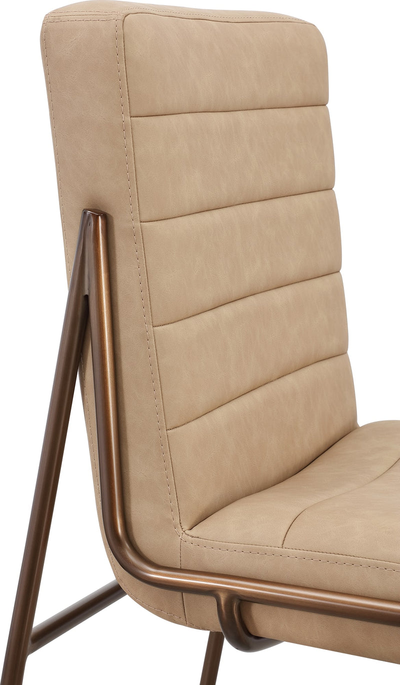 Madison Metal Frame Counter Stool in Honey Synthetic Leather