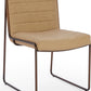 Madison Metal Frame Dining Chair in Honey Synthetic Leather