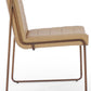 Madison Metal Frame Dining Chair in Honey Synthetic Leather