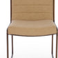 Madison Metal Frame Dining Chair in Honey Synthetic Leather