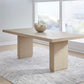 Magnolia Double Pedestal Wooden Dining Table in Daffodil