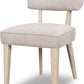 Magnolia Wood Frame Upholstered Dining Chair in Brown Sugar Chenille