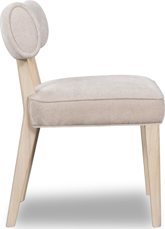 Magnolia Wood Frame Upholstered Dining Chair in Brown Sugar Chenille