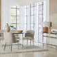Marilyn Glass Top Dining Server in Polished Stainless Steel and Clear Acrylic