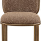 Mataranka Dining Chair in Giraffe Chenille and Brushed Golden Stainless Steel