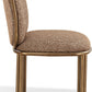 Mataranka Dining Chair in Giraffe Chenille and Brushed Golden Stainless Steel