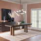 Mataranka Rectangular Dining Table in Bistre and Brushed Golden Stainless Steel