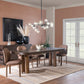 Mataranka Rectangular Dining Table in Bistre and Brushed Golden Stainless Steel