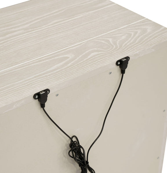 Maxime Three Drawer USB-Charging Nightstand