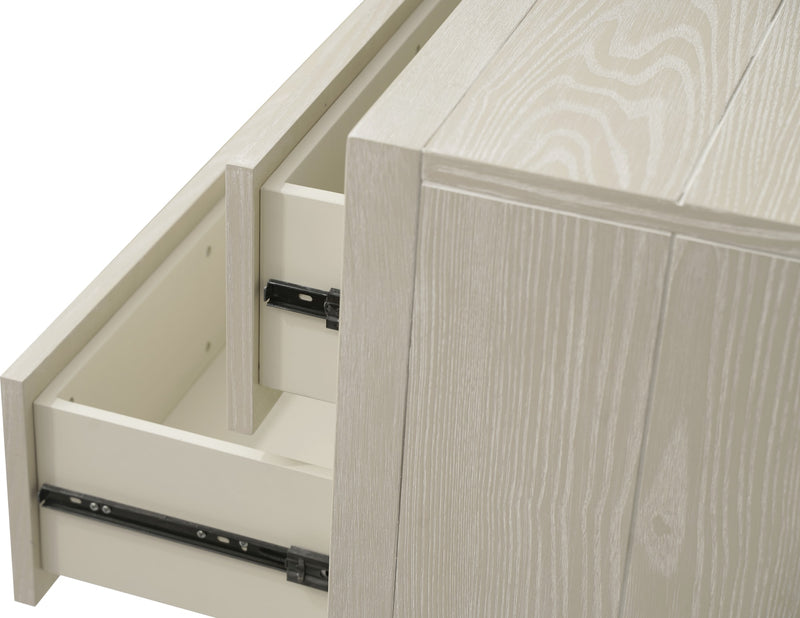 Maxime Three Drawer USB-Charging Nightstand