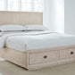 Maxime King-size Two Drawer Footboard Storage Bed In Ash