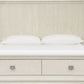 Maxime California King-size Two Drawer Footboard Storage Bed In Ash