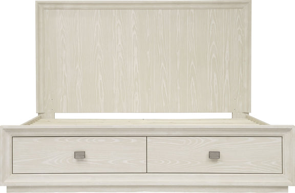 Maxime California King-size Two Drawer Footboard Storage Bed In Ash