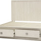 Maxime California King-size Two Drawer Footboard Storage Bed In Ash