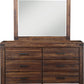 Meadow Six Drawer Solid Wood Dresser in Brick Brown (2024)