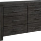 Meadow Six Drawer Solid Wood Dresser in Graphite (2024)