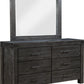 Meadow Six Drawer Solid Wood Dresser in Graphite (2024)