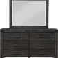 Meadow Six Drawer Solid Wood Dresser in Graphite (2024)