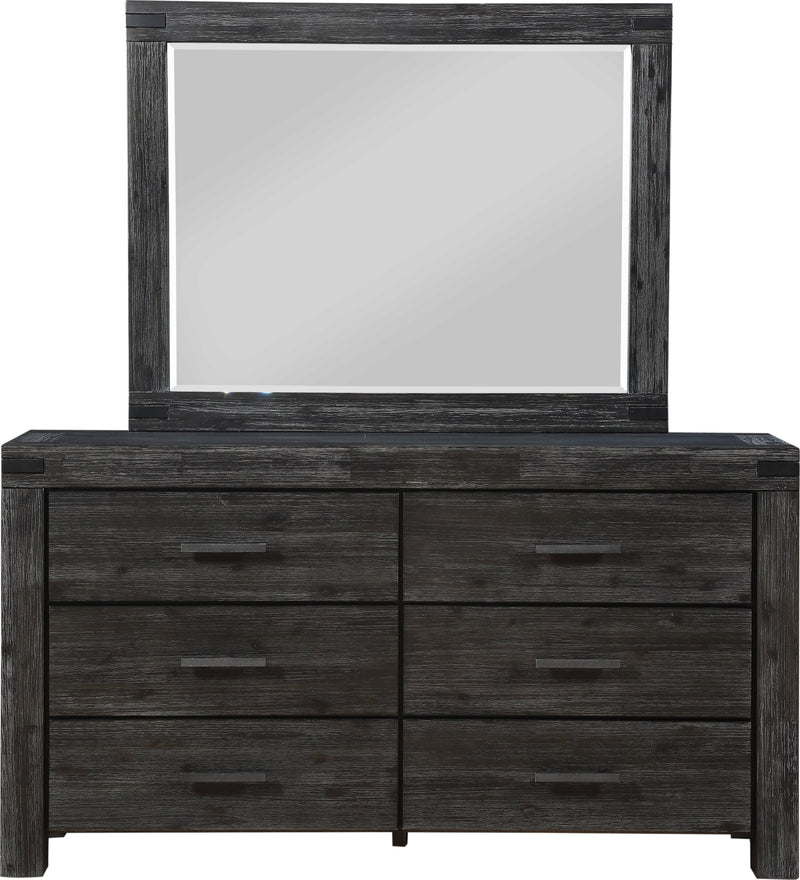 Meadow Six Drawer Solid Wood Dresser in Graphite (2024)