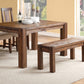 Meadow Solid Wood Bench in Brick Brown