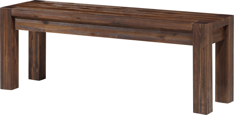 Meadow Solid Wood Bench in Brick Brown