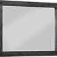 Meadow Solid Wood Beveled Glass Solid Wood Mirror in Graphite