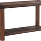 Meadow Solid Wood Console Table in Brick Brown