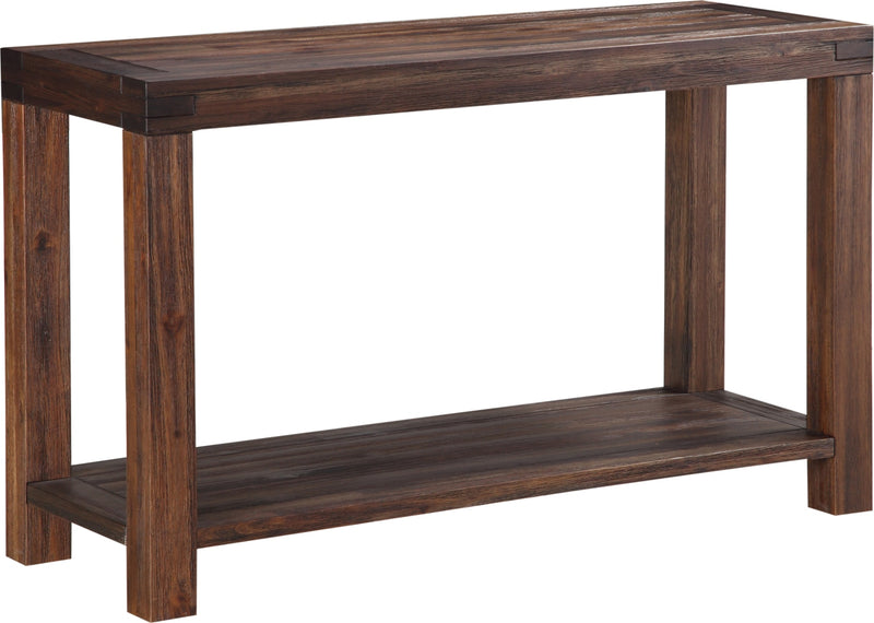 Meadow Solid Wood Console Table in Brick Brown