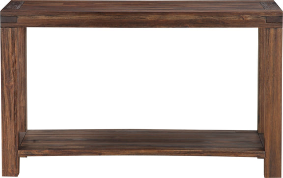 Meadow Solid Wood Console Table in Brick Brown