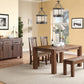 Meadow Solid Wood Extending Dining Table in Brick Brown