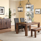 Meadow Solid Wood Extending Dining Table in Brick Brown