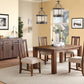 Meadow Solid Wood Extending Dining Table in Brick Brown