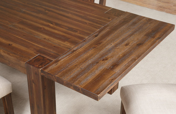 Meadow Solid Wood Extending Dining Table in Brick Brown