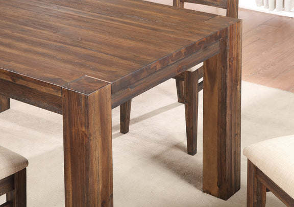 Meadow Solid Wood Extending Dining Table in Brick Brown