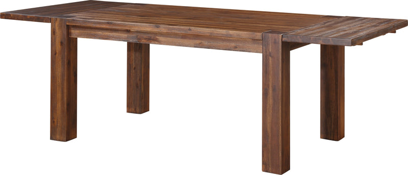 Meadow Solid Wood Extending Dining Table in Brick Brown