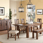 Meadow Solid Wood Extending Dining Table in Brick Brown