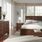 Meadow Full-size Solid Wood Footboard Storage Bed in Brick Brown