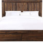 Meadow King-size Solid Wood Footboard Storage Bed in Brick Brown