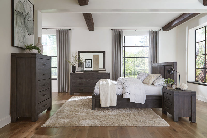 Meadow King-Size Solid Wood Storage Bed in Graphite