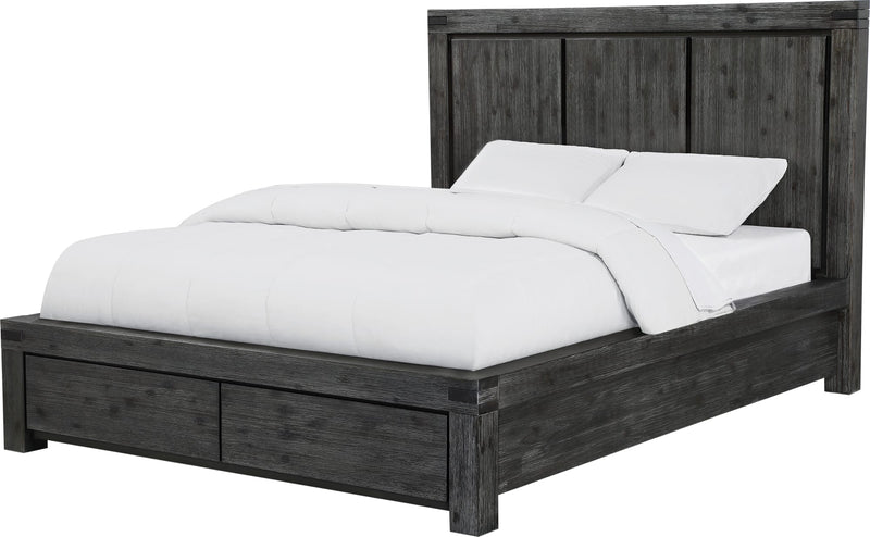 Meadow Full-Size Solid Wood Storage Bed in Graphite