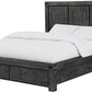 Meadow Queen-Size Solid Wood Storage Bed in Graphite