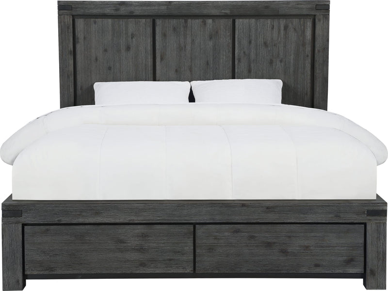 Meadow Full-Size Solid Wood Storage Bed in Graphite