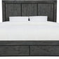Meadow California King-Size Solid Wood Storage Bed in Graphite