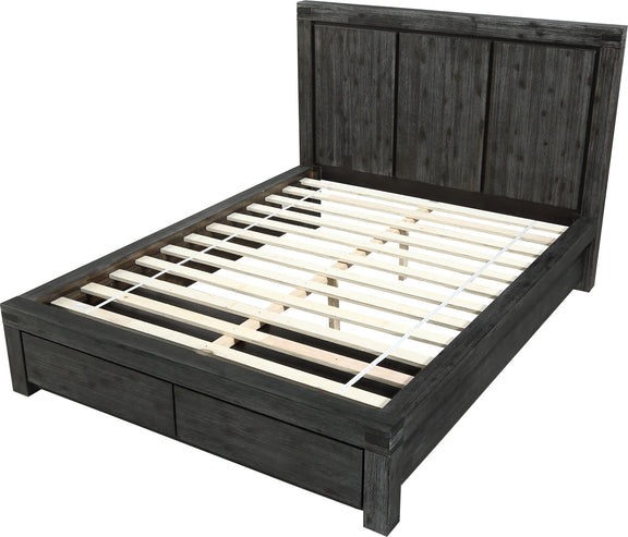 Meadow Full-Size Solid Wood Storage Bed in Graphite