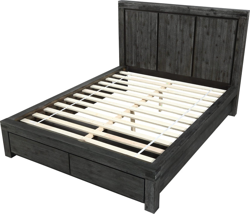 Meadow California King-Size Solid Wood Storage Bed in Graphite