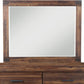 Meadow Solid Wood Mirror in Brick Brown