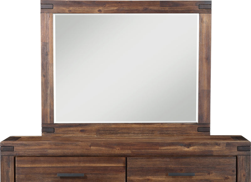 Meadow Solid Wood Mirror in Brick Brown