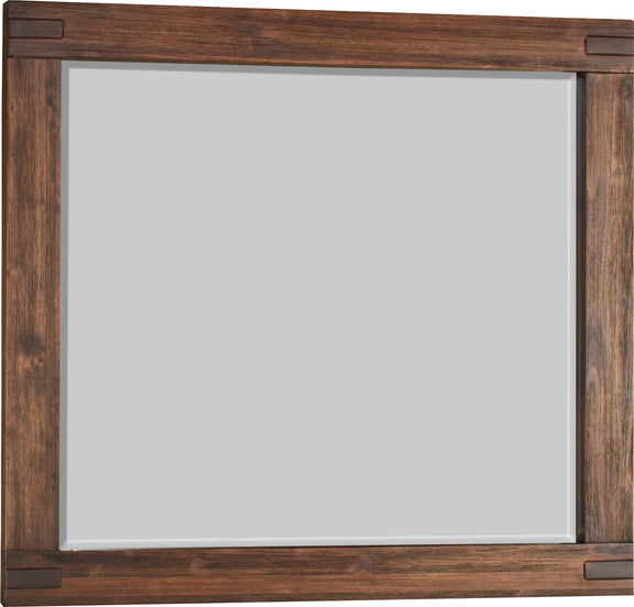 Meadow Solid Wood Mirror in Brick Brown