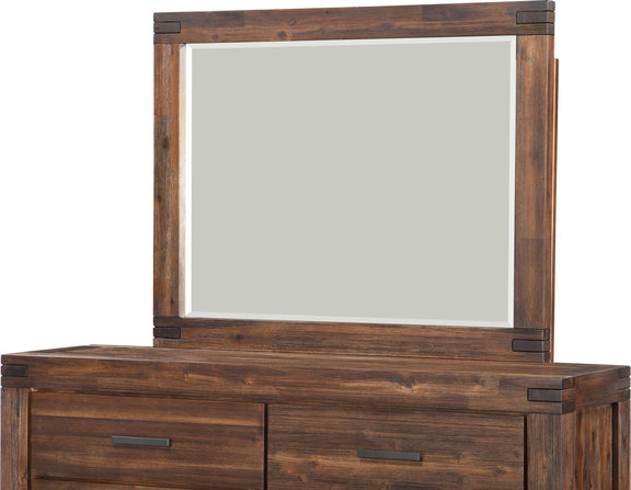 Meadow Solid Wood Mirror in Brick Brown